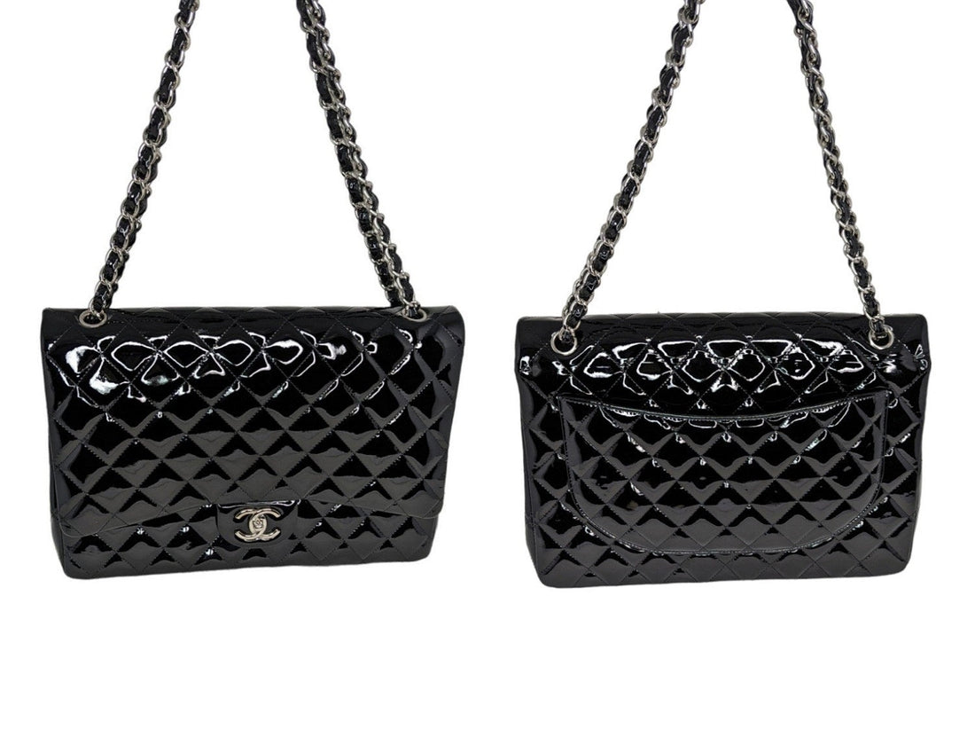 Chanel Patent Quilted Maxi Classic Double Flap Black - Handbags, Wallets & Cases