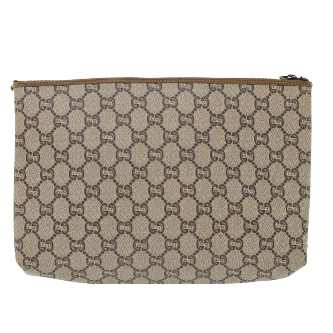 GUCCI GG Plus Canvas Clutch Bag PVC Leather Beige  ep1039 - Gucci