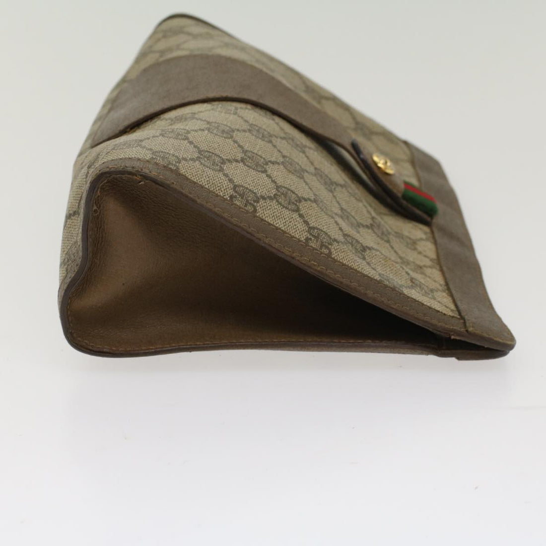 GUCCI GG Canvas Web Sherry Line Clutch Bag Beige Red 5601012  ep1196 - Gucci