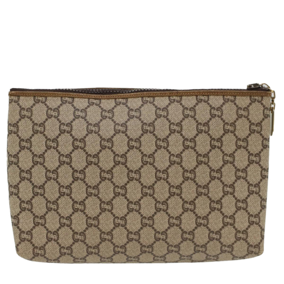 GUCCI GG Plus Canvas Clutch Bag PVC Leather Beige  ep1228 - Gucci