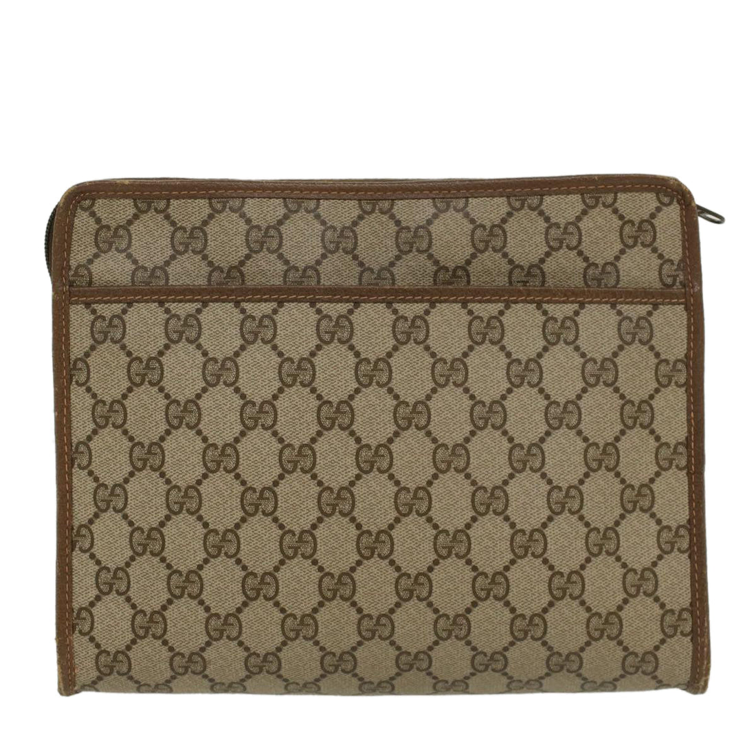 GUCCI GG Canvas Clutch Bag PVC Leather Beige  ep898 - Gucci