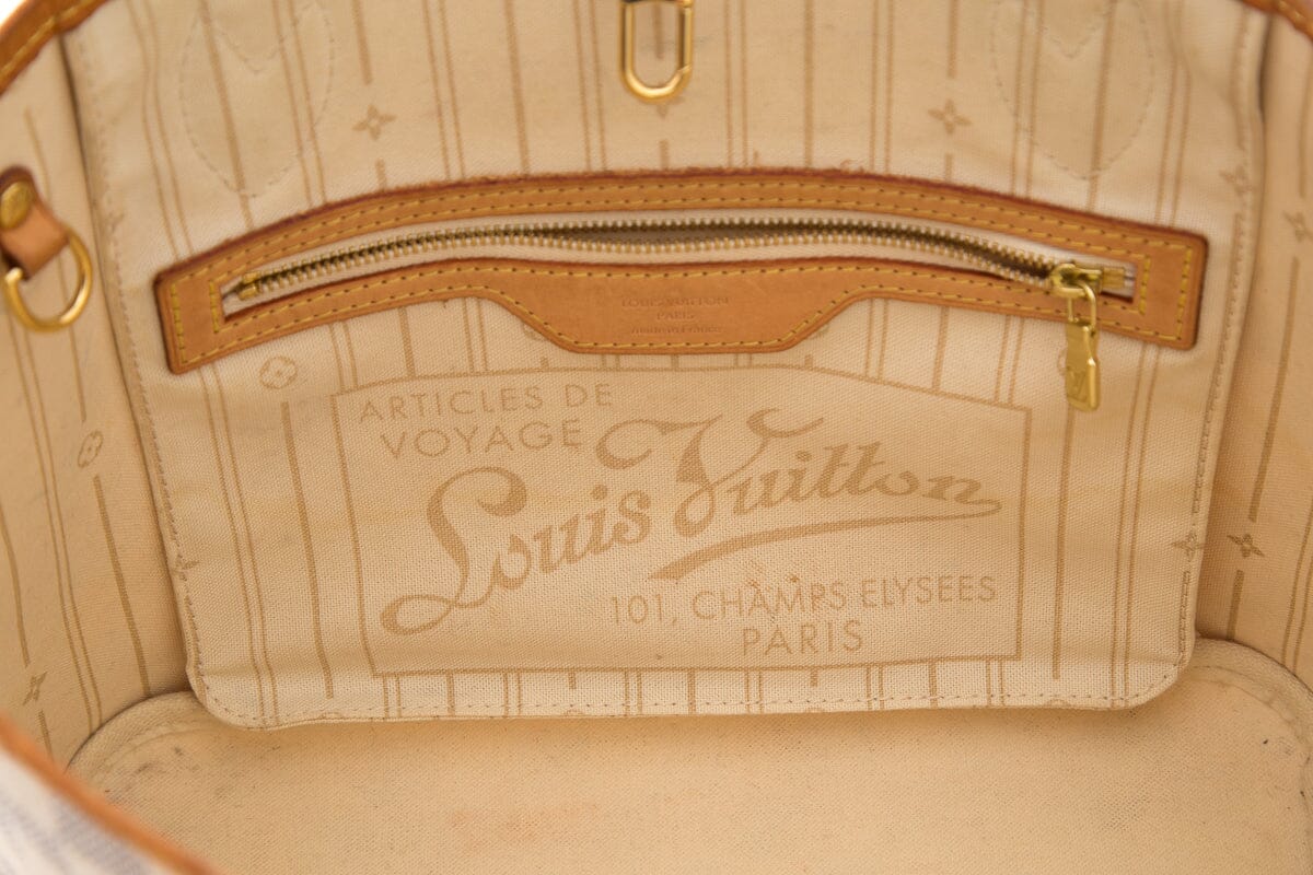 Louis Vuitton White Neverfull Damier Tote PM - Handbag - 5