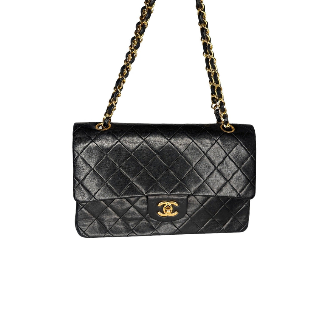 Chanel 90s Classic Black Lambskin Quilted Small Double Flap - Handbags, Wallets & Cases