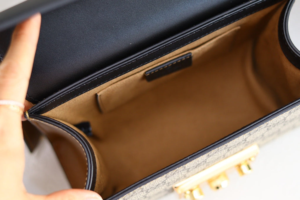 Gucci Padlock 20 Ophidia Leather Black 20 x 9 x 14cm