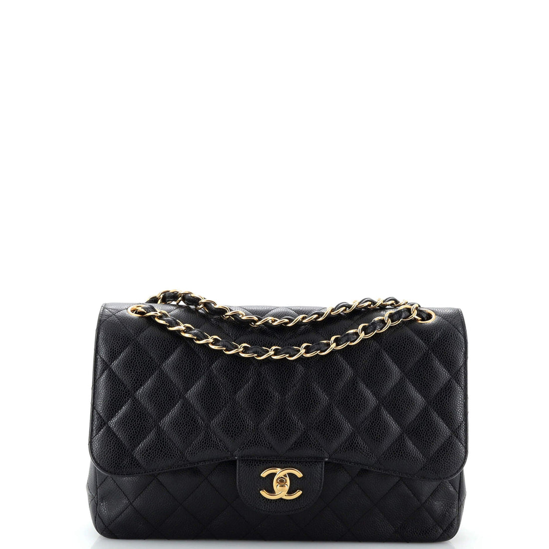 CHANEL Classic Double Flap Bag Quilted Caviar Jumbo - Handbag & Wallet Accessories