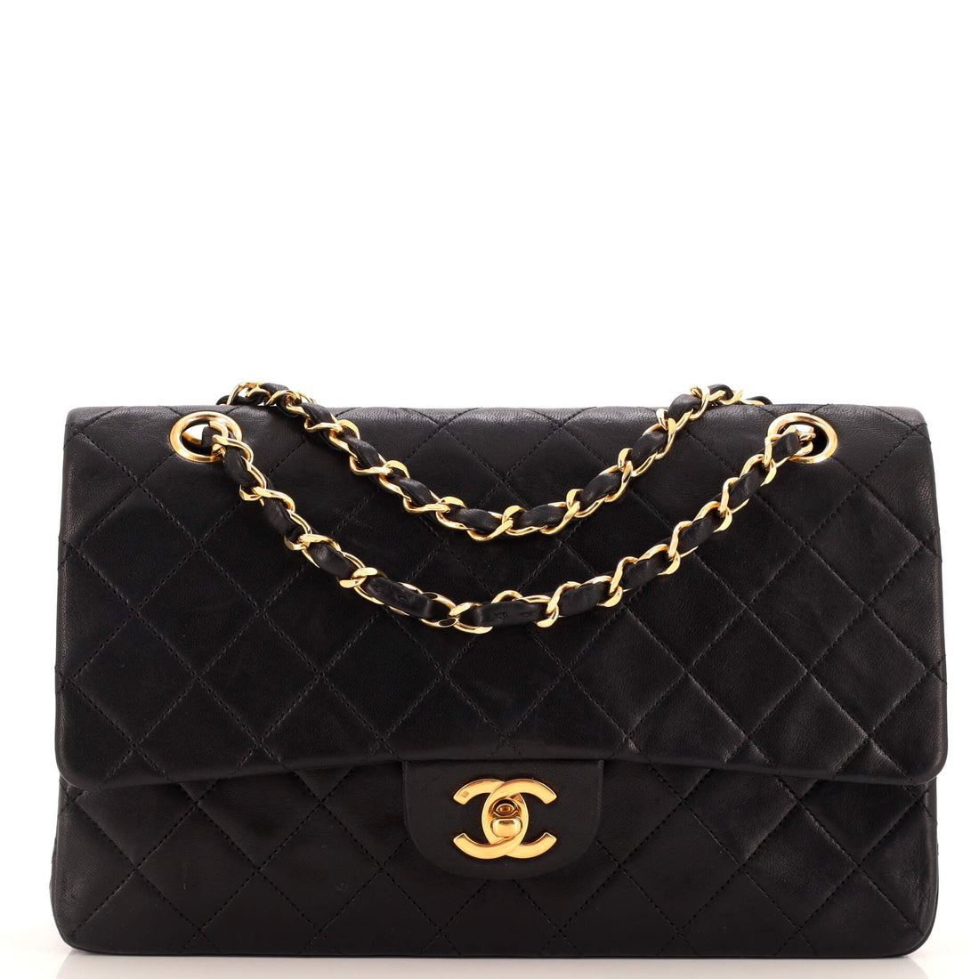 CHANEL Vintage Classic Double Flap Bag Quilted Lambskin Medium - Handbag & Wallet Accessories