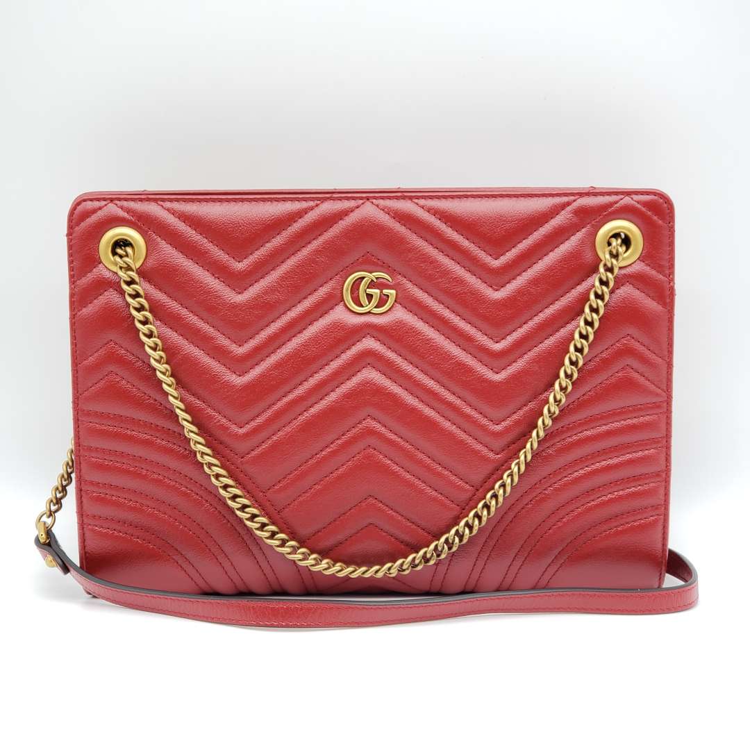 Gucci GG Marmont Quilted Clutch Shoulder Bag - Bag
