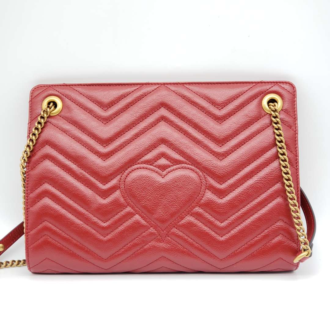 Gucci GG Marmont Quilted Clutch Shoulder Bag - Bag