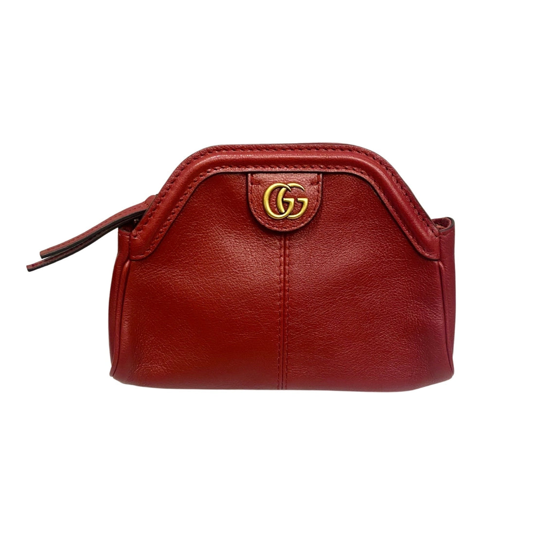 Gucci Rebelle Red Calf Leather Clutch Bag 517735 - Handbags
