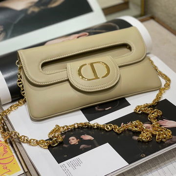 CD Diordouble Bag Beige Calfskin 336771