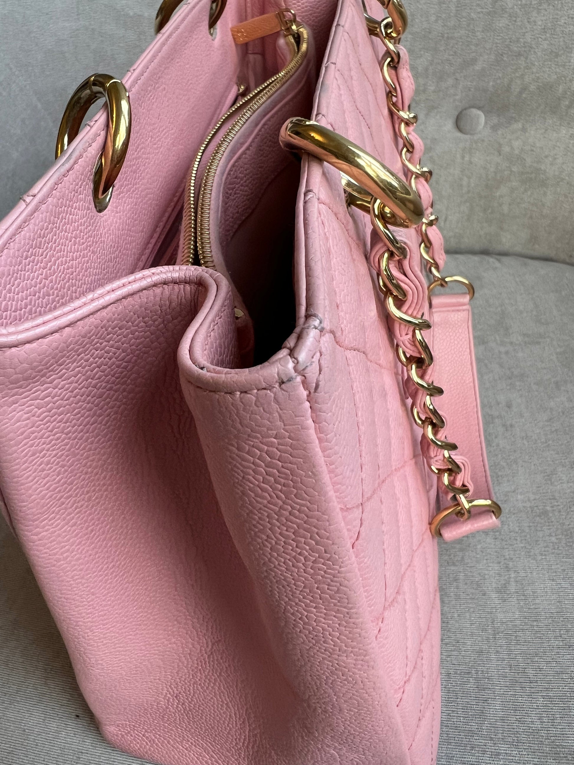 Chanel Pink Caviar Grand Shopper Tote (GST) - 11