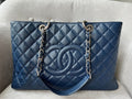 Chanel XL Dark Blue Caviar Grand Shopper Tote (GST) - 3