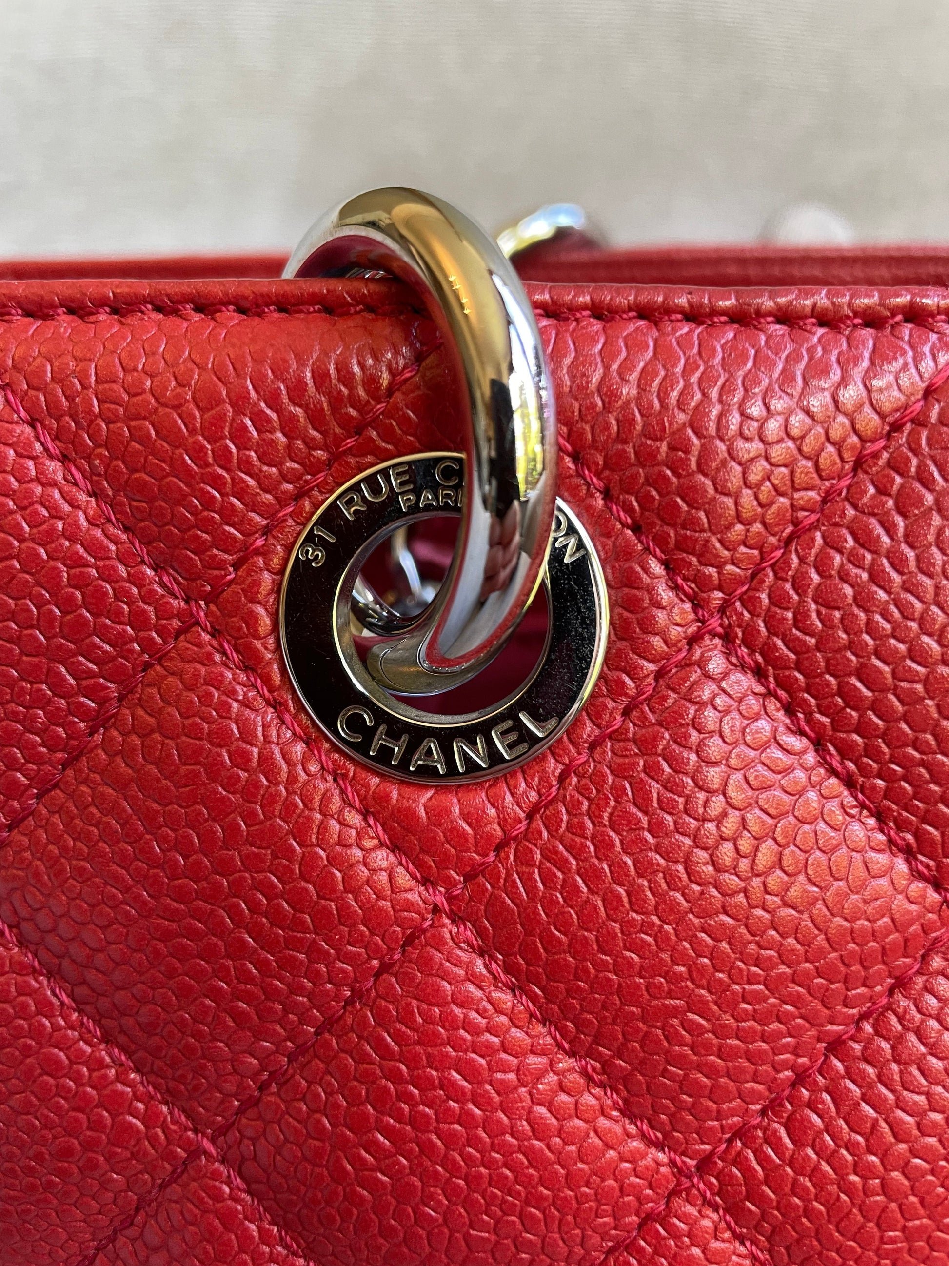Chanel Red Caviar Grand Shopper Tote (GST) - 12