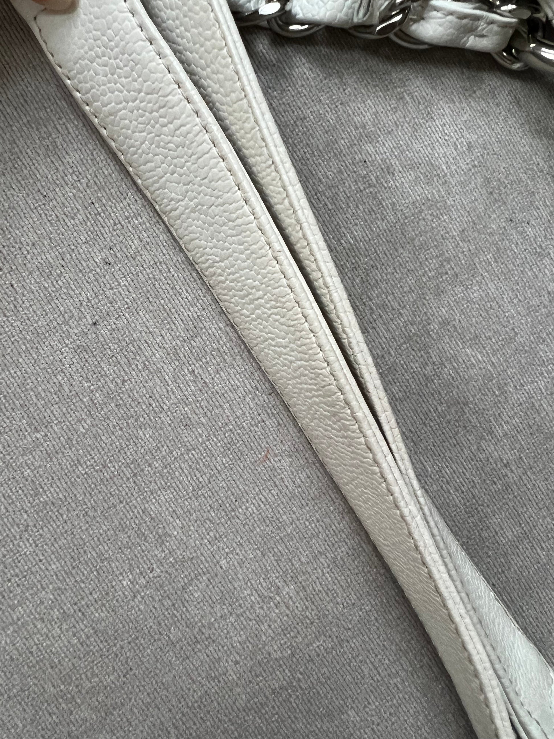 Chanel White Caviar Grand Shopper Tote (GST) - 23