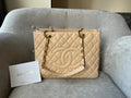 Chanel Beige Caviar Grand Shopper Tote with gold hardware (GST) - 26