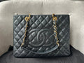 Chanel Black Caviar Grand Shopper Tote Gold Hardware (GST) - 3