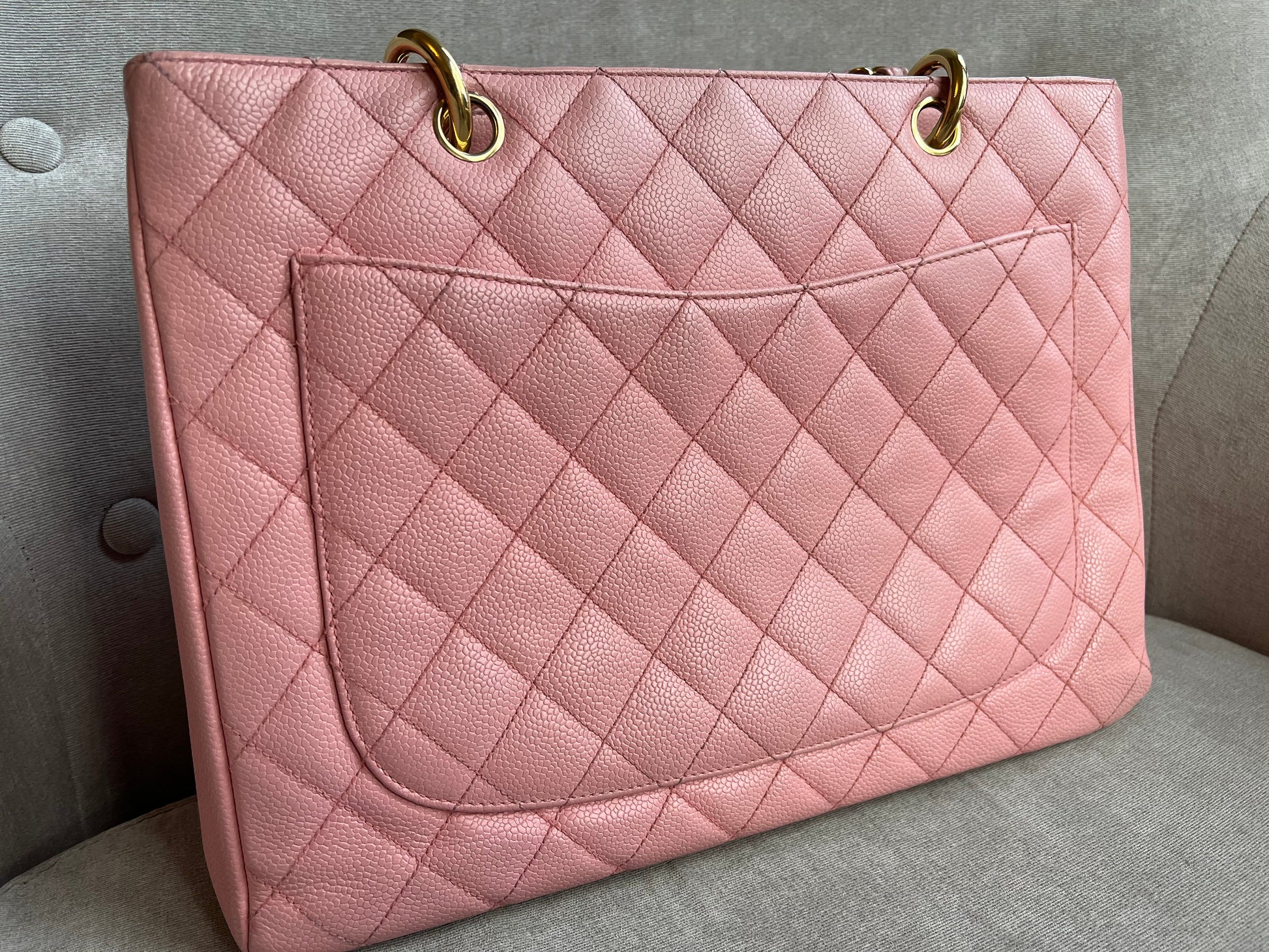 Chanel Pink Caviar Grand Shopper Tote (GST) - 10