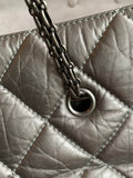 Chanel Large 2.55 Silver Grey Reissue Chain Tote - 5