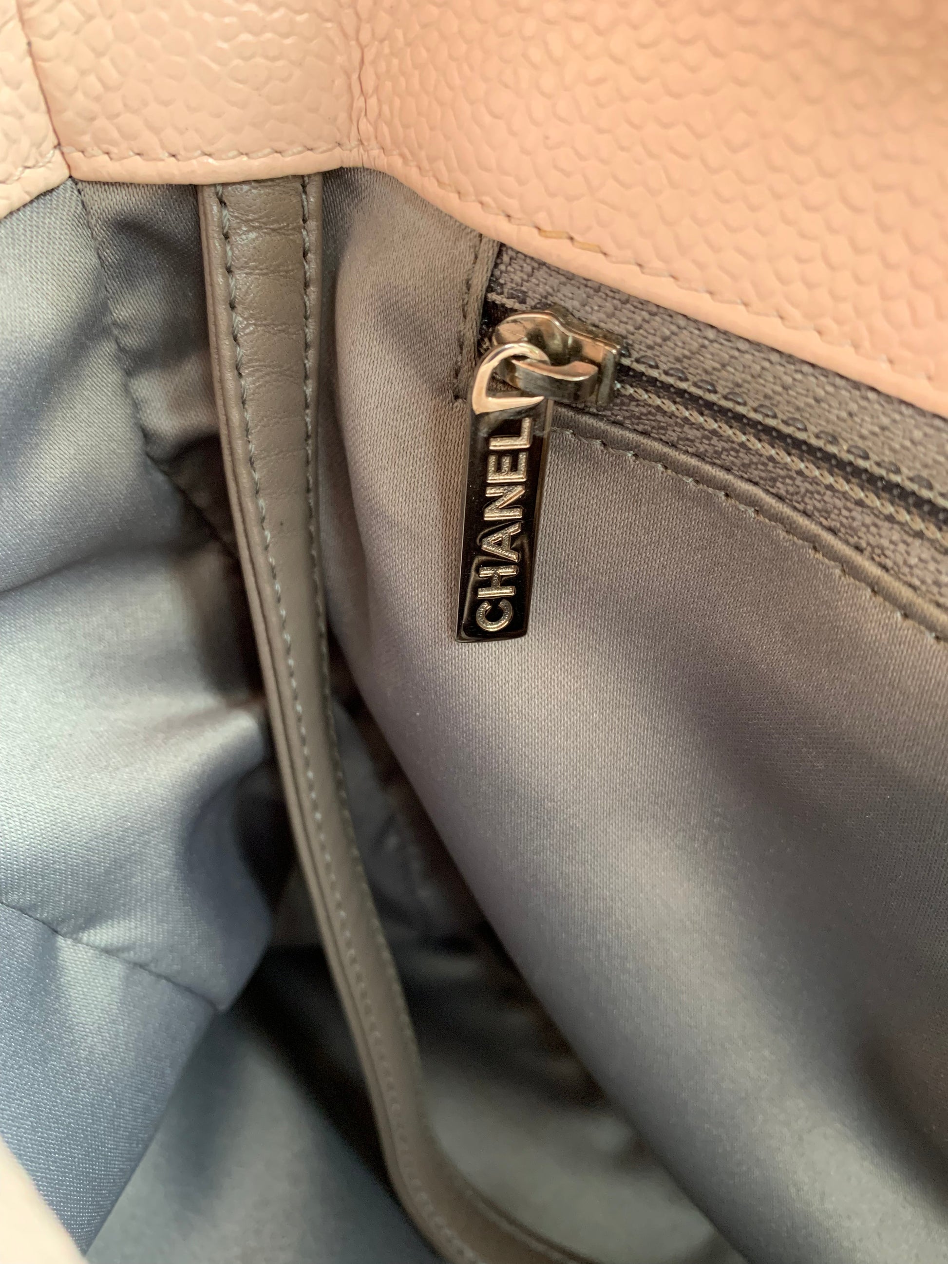 Chanel Light Pink Caviar Grand Shopper Tote with silver hardware (GST) - 31