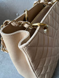 Chanel Beige Caviar Grand Shopper Tote with gold hardware (GST) - 8
