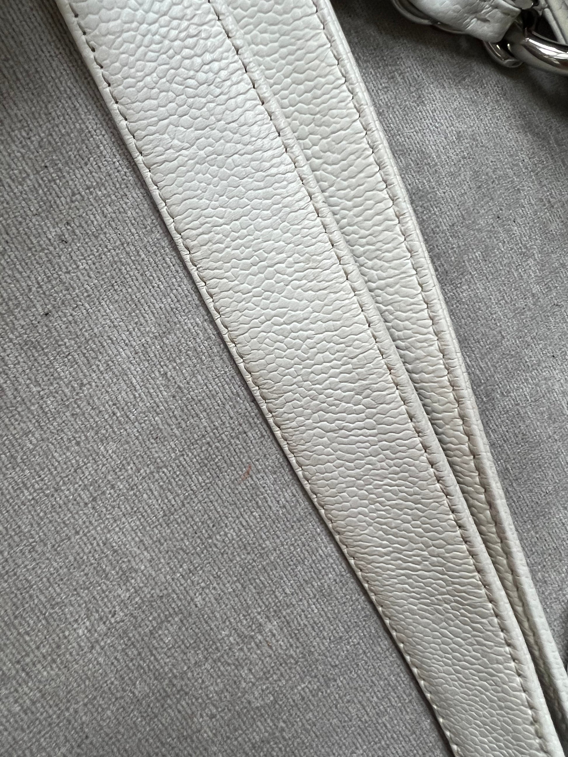 Chanel White Caviar Grand Shopper Tote (GST) - 25