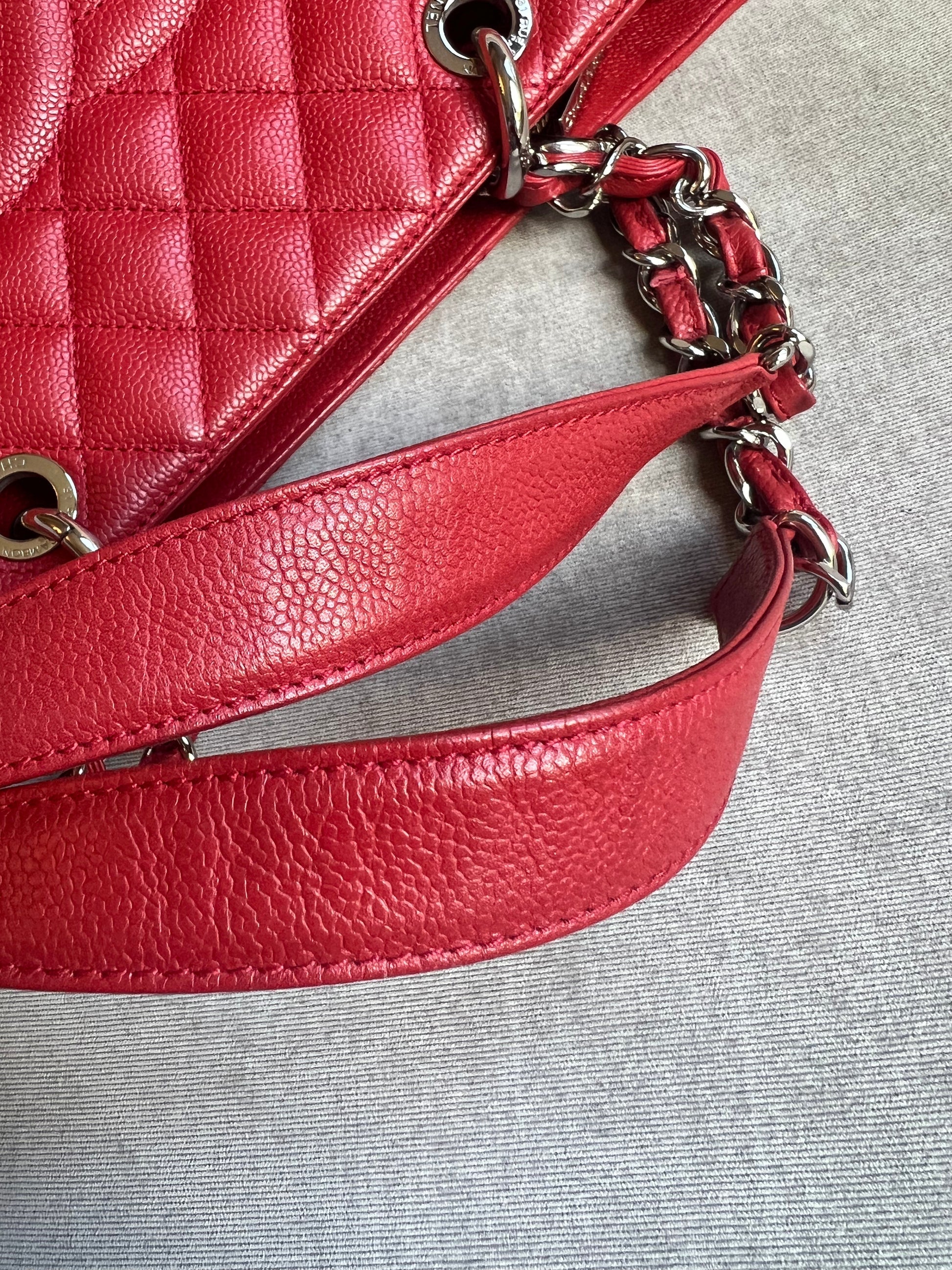 Chanel Red Caviar Grand Shopper Tote (GST) - 15
