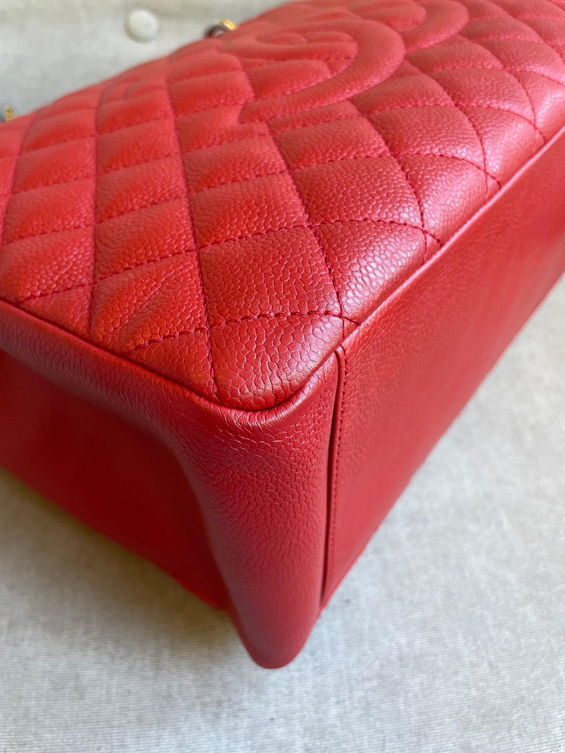 Chanel Red Caviar Grand Shopper Tote (GST) - 18