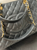 Chanel Black Caviar Grand Shopper Tote Gold Hardware (GST) - 16