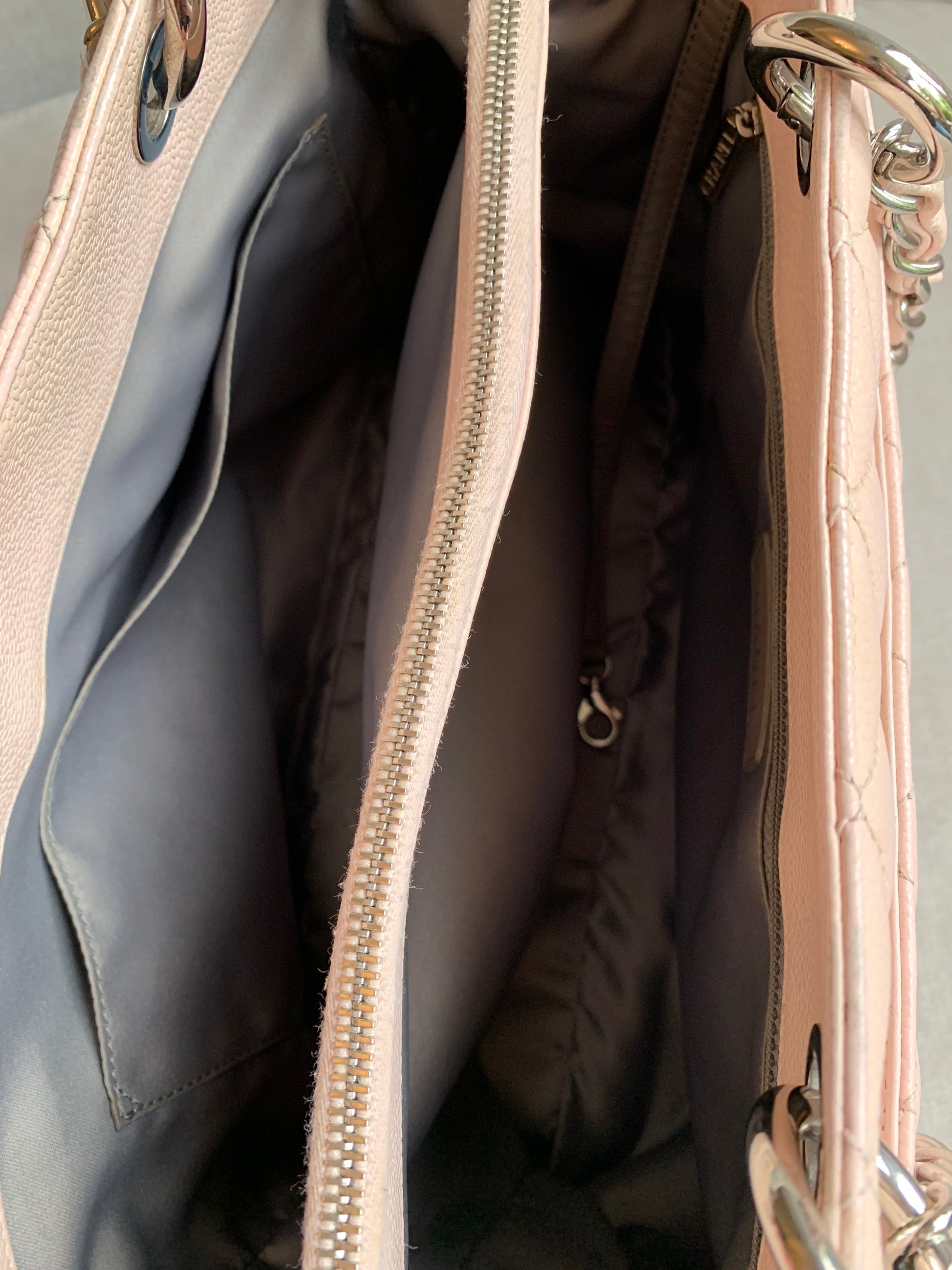 Chanel Light Pink Caviar Grand Shopper Tote with silver hardware (GST) - 22