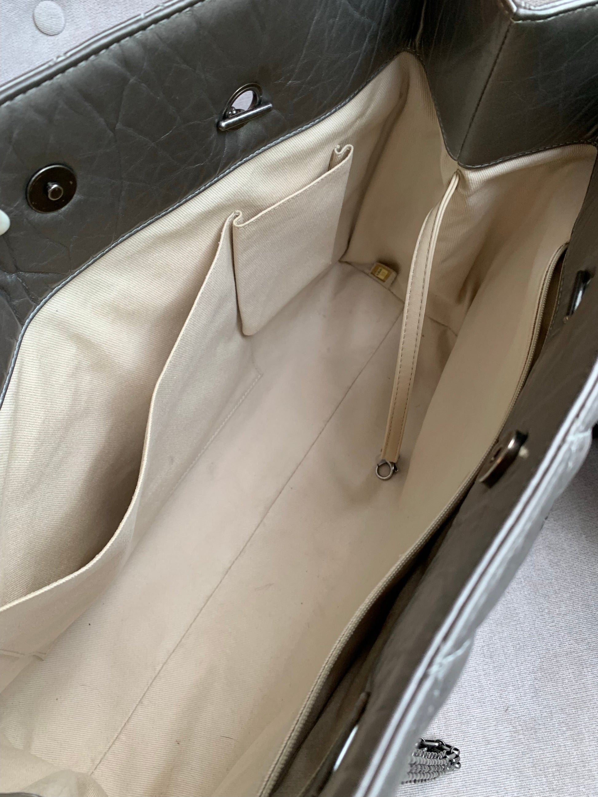 Chanel Large 2.55 Silver Grey Reissue Chain Tote - 27