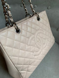 Chanel Light Pink Caviar Grand Shopper Tote with silver hardware (GST) - 6
