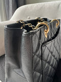 Chanel Black Caviar Grand Shopper Tote Gold Hardware (GST) - 13