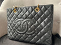 Chanel Black Caviar Grand Shopper Tote Gold Hardware (GST) - 5