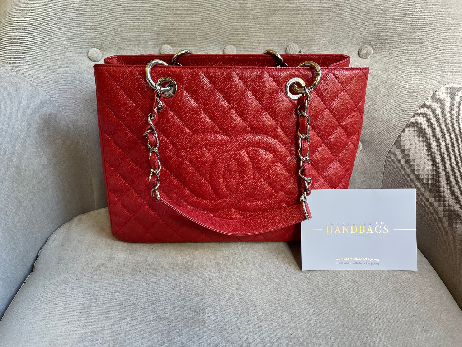 Chanel Red Caviar Grand Shopper Tote (GST) - 31