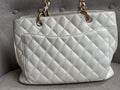 Chanel White Caviar Grand Shopper Tote (GST) - 9