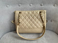 Chanel Vintage Beige Caviar Chain Tote - 6