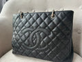Chanel Black Caviar Grand Shopper Tote (GST) Silver Hardware - 5