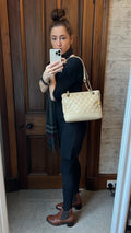 Chanel Vintage Beige Caviar Chain Tote - 2