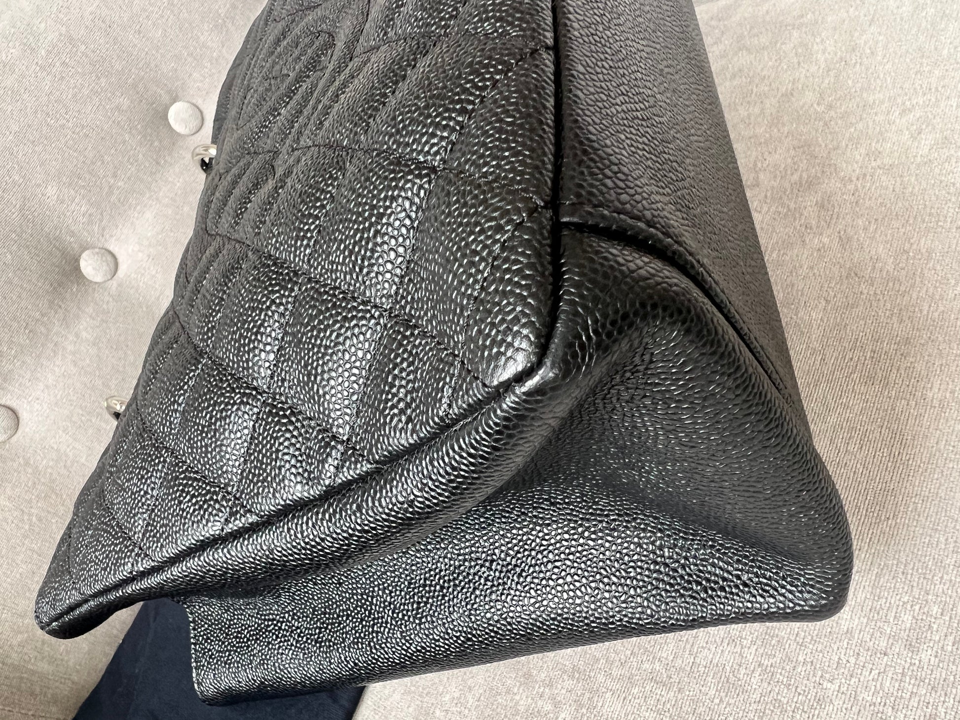 Chanel Black Caviar Grand Shopper Tote (GST) Silver Hardware - 15