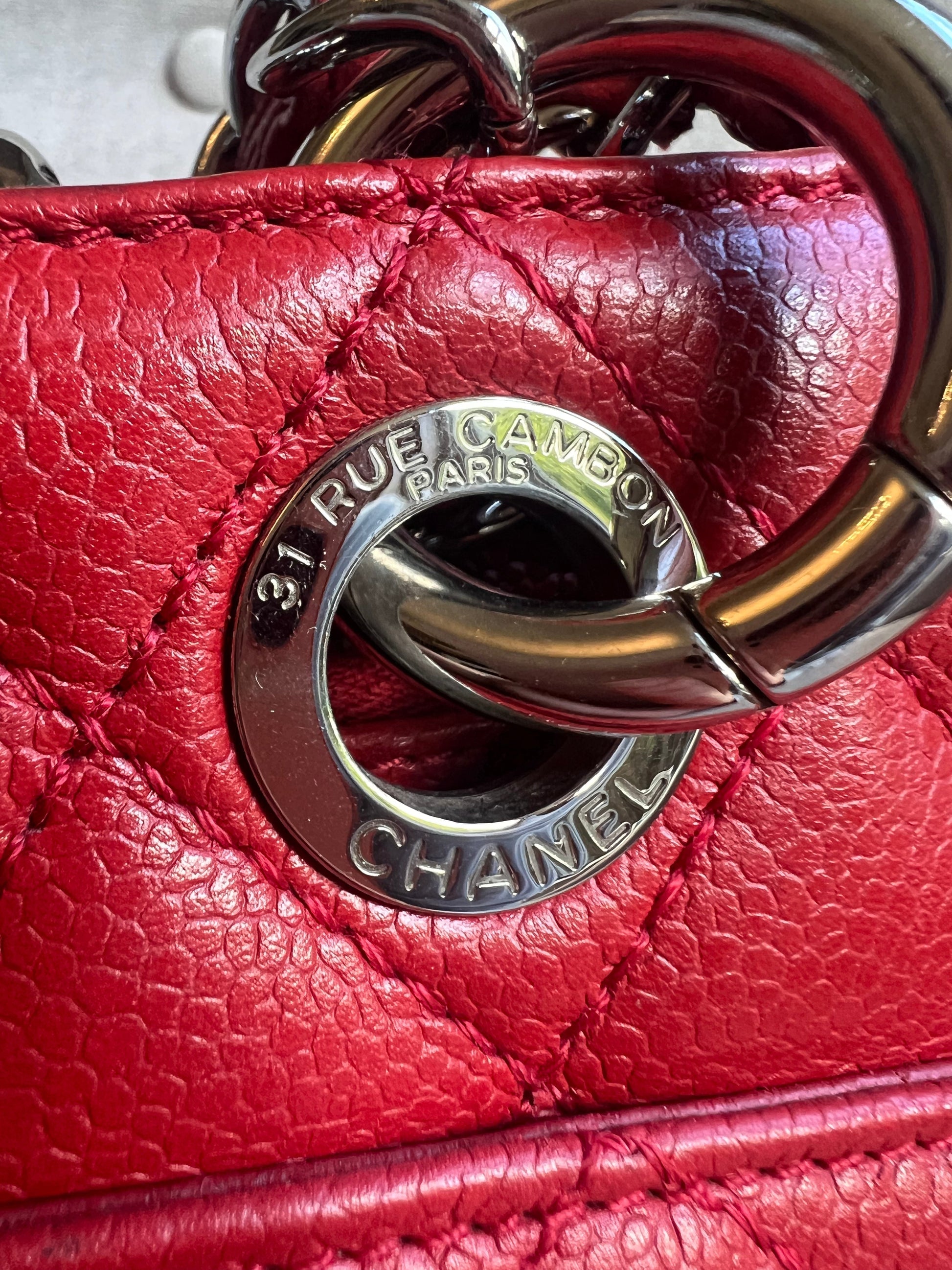 Chanel Red Caviar Grand Shopper Tote (GST) - 4