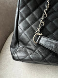 Chanel Black Caviar Grand Shopper Tote (GST) Silver Hardware - 21