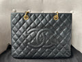 Chanel Black Caviar Grand Shopper Tote Gold Hardware (GST) - 4