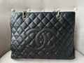 Chanel Black Caviar Grand Shopper Tote (GST) Silver Hardware - 4
