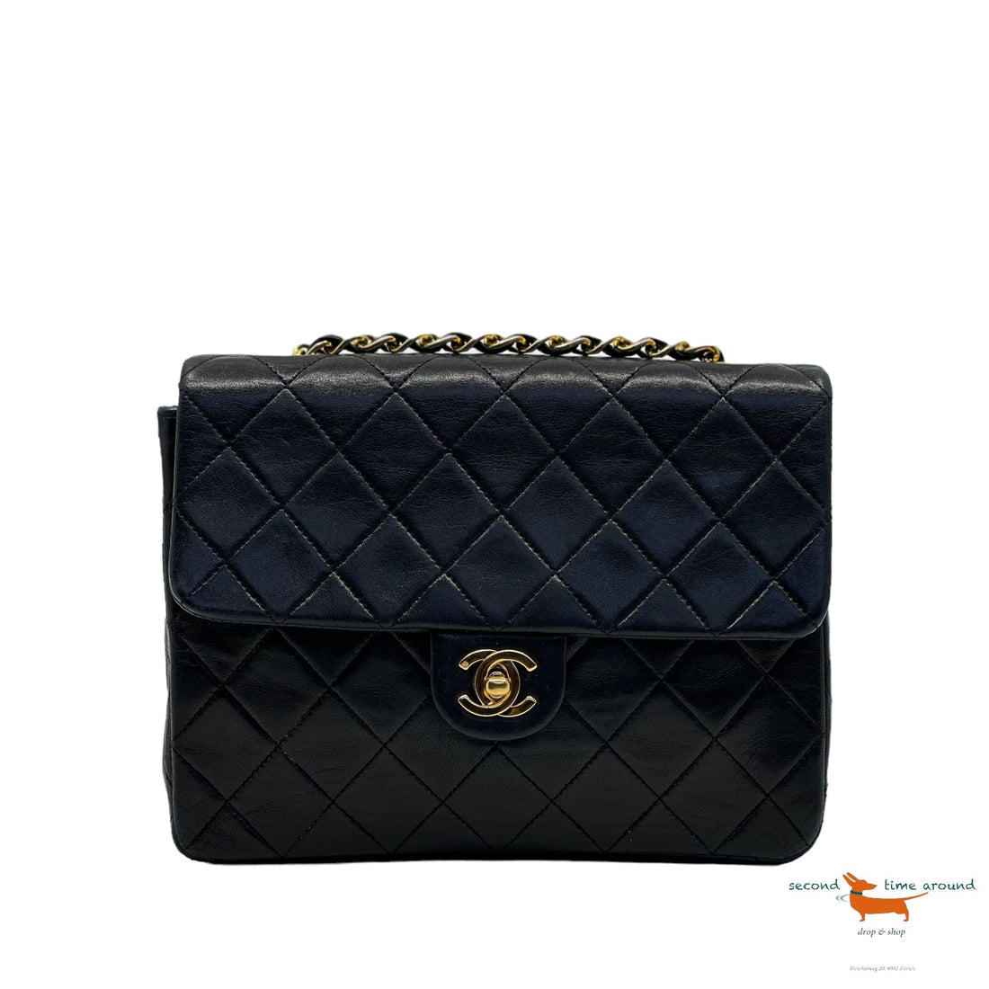 Chanel Classic Flap Mini Square Black Bag - Handbag & Wallet Accessories