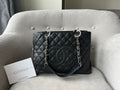 Chanel Black Caviar Grand Shopper Tote (GST) Silver Hardware - 28