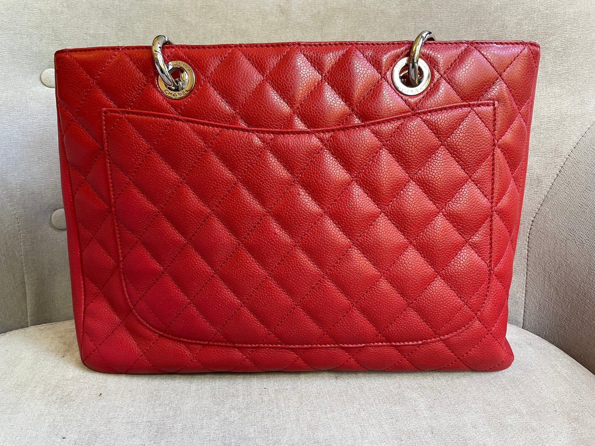 Chanel Red Caviar Grand Shopper Tote (GST) - 9