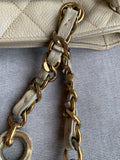 Chanel Vintage Beige Caviar Chain Tote - 23