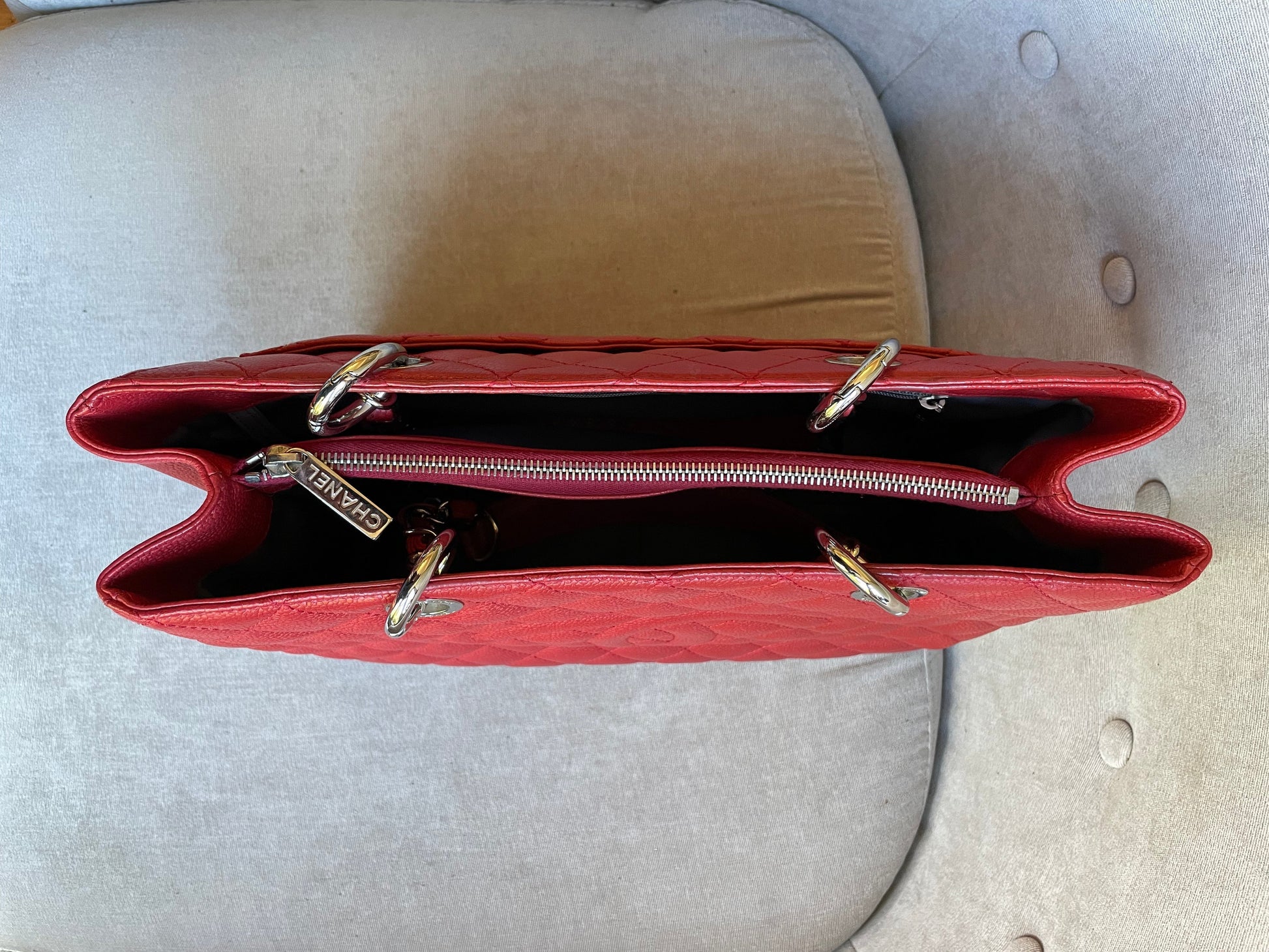 Chanel Red Caviar Grand Shopper Tote (GST) - 19