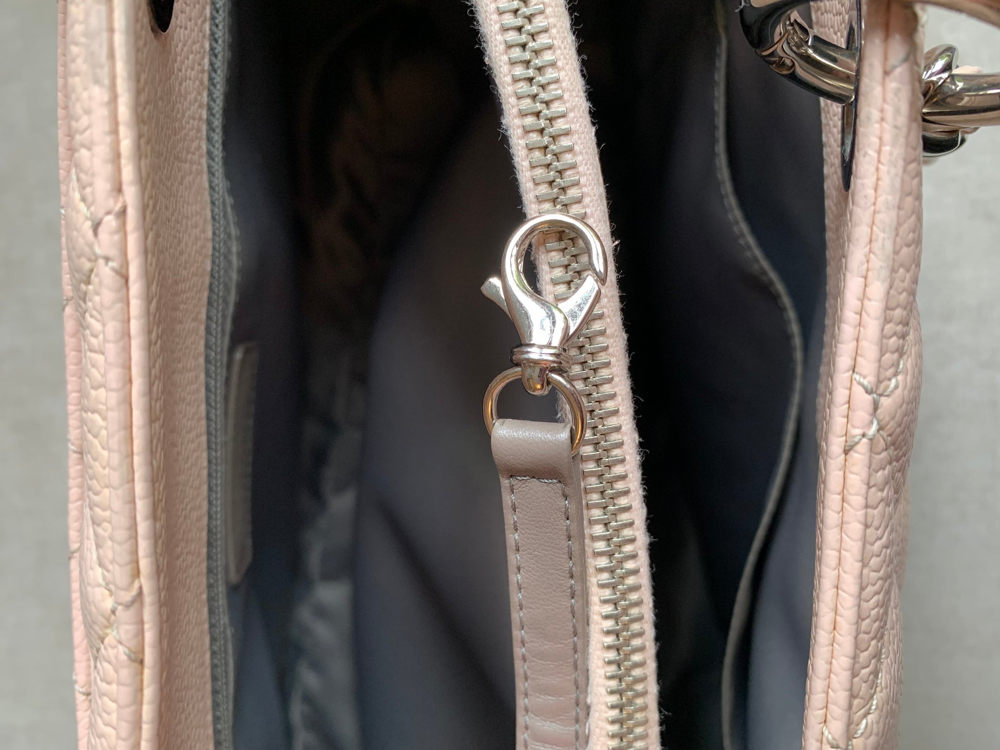 Chanel Light Pink Caviar Grand Shopper Tote with silver hardware (GST) - 34