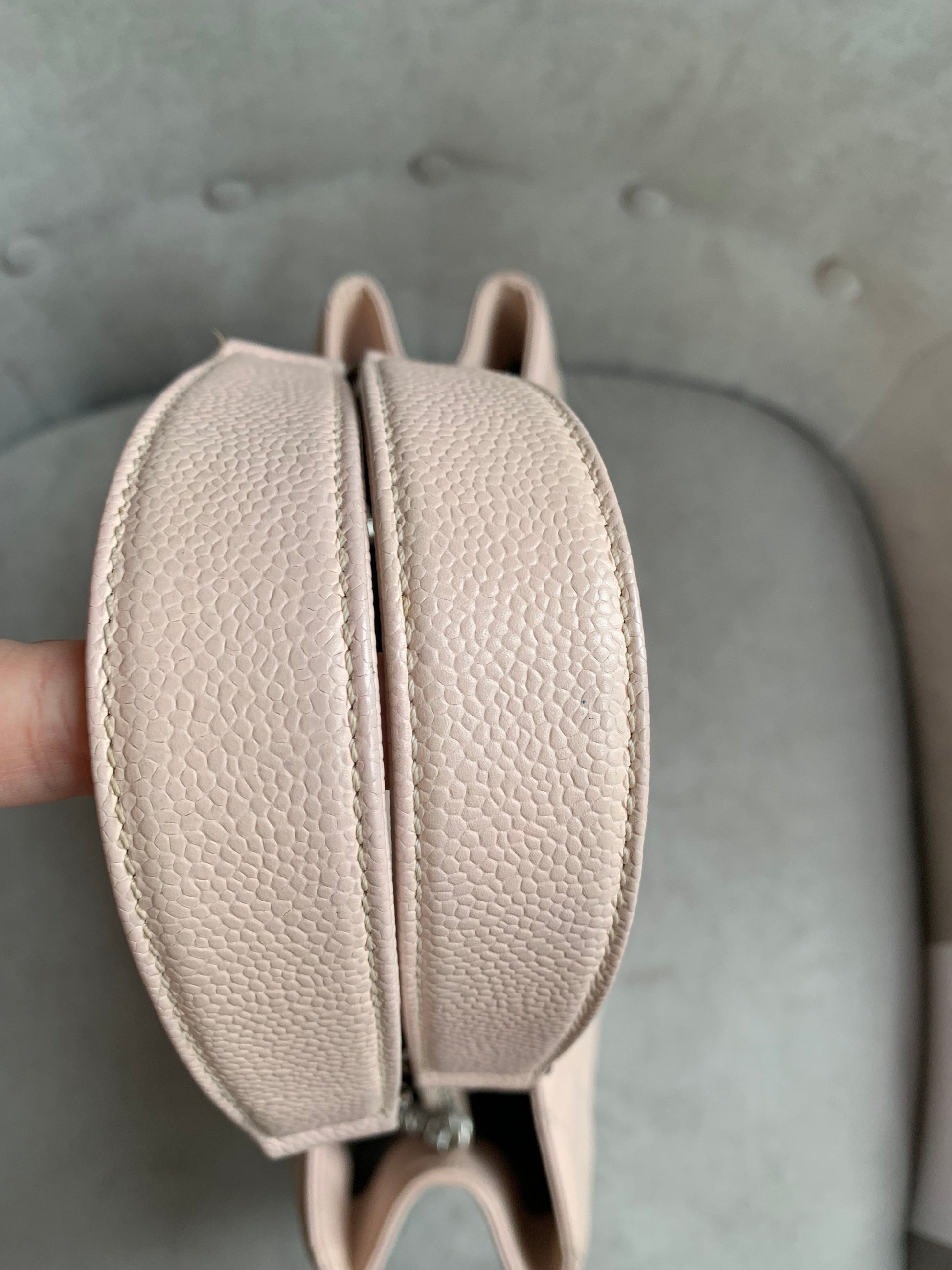 Chanel Light Pink Caviar Grand Shopper Tote with silver hardware (GST) - 35